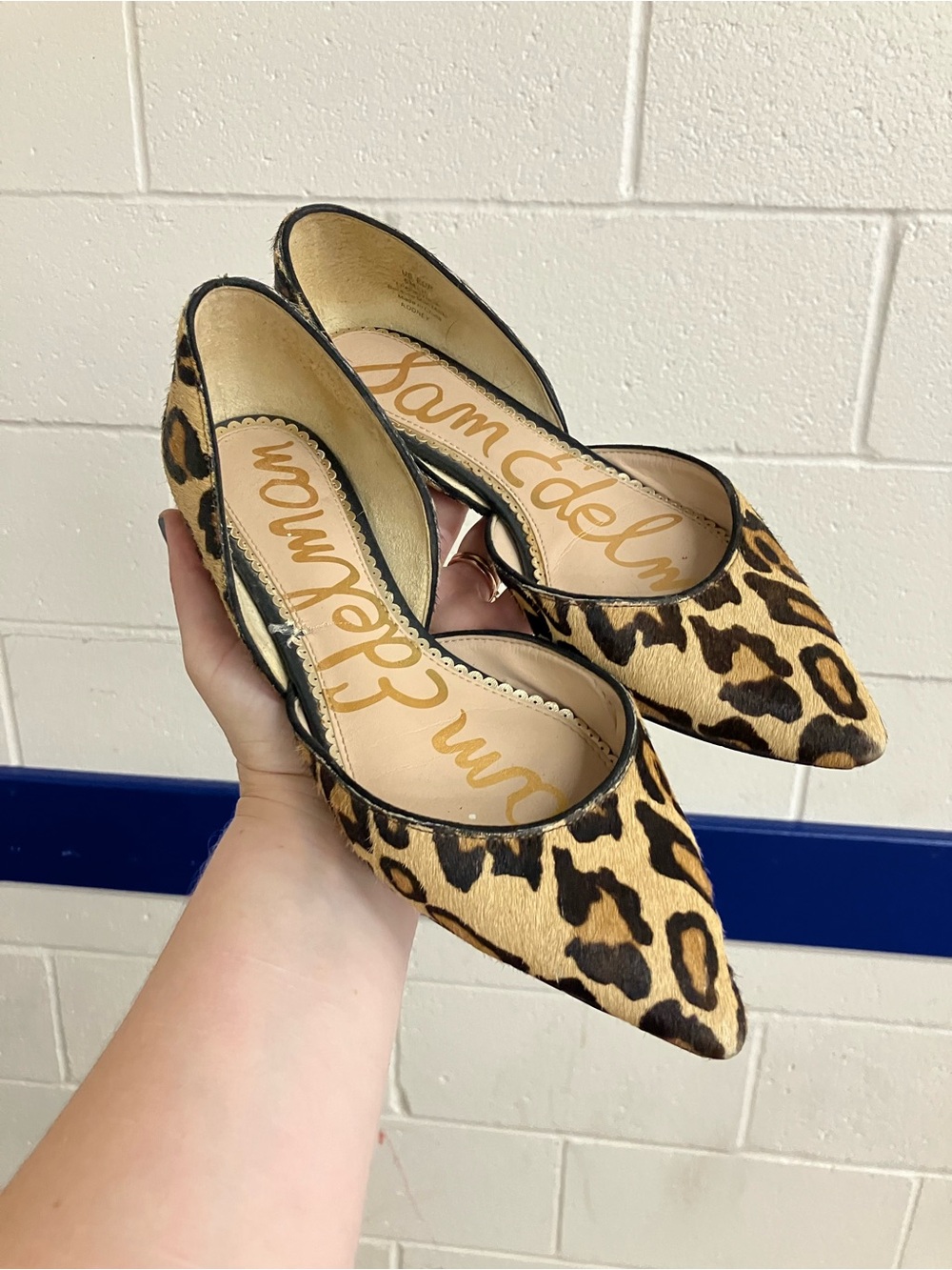 Sam Edelman Leopard Print Fur Flats